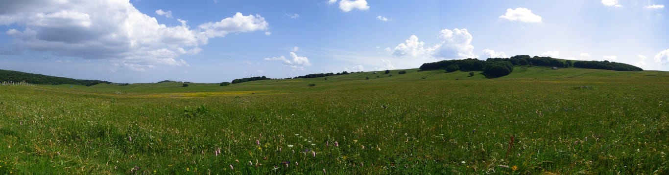 Panorama de Bonnecombe sur le plateau de l’Aubrac