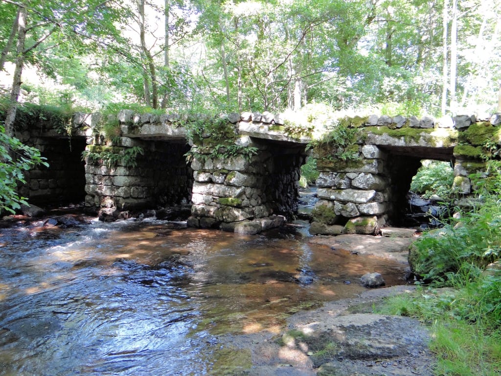 Pont de Pigasse construit en orgues basaltiques près de Laguiole